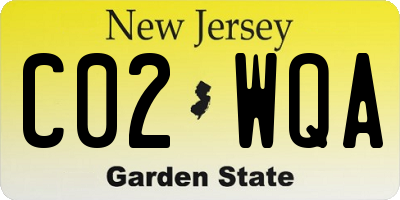 NJ license plate C02WQA