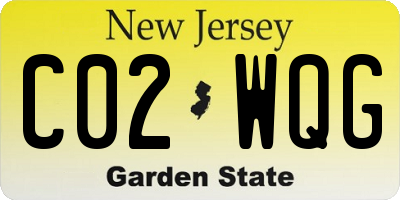 NJ license plate C02WQG
