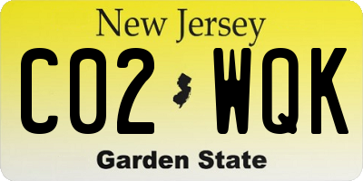NJ license plate C02WQK