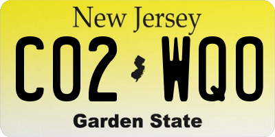 NJ license plate C02WQO