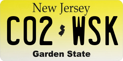 NJ license plate C02WSK