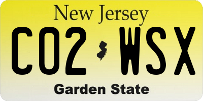 NJ license plate C02WSX