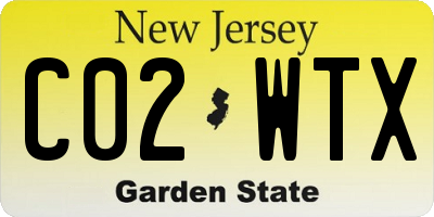 NJ license plate C02WTX