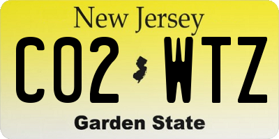 NJ license plate C02WTZ