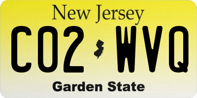 NJ license plate C02WVQ