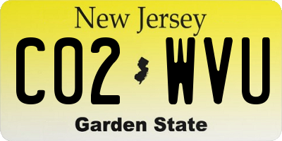 NJ license plate C02WVU