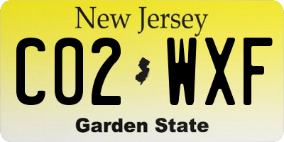 NJ license plate C02WXF