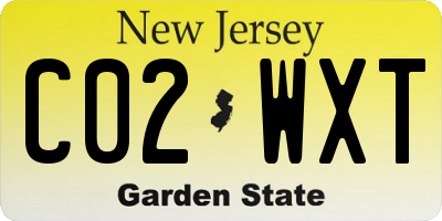 NJ license plate C02WXT