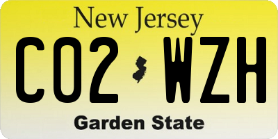 NJ license plate C02WZH