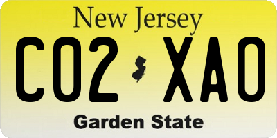 NJ license plate C02XAO