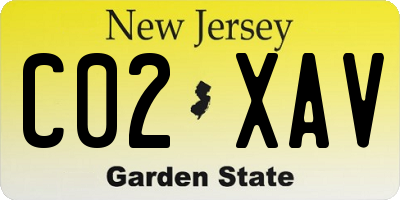 NJ license plate C02XAV