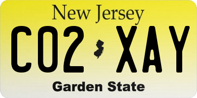 NJ license plate C02XAY