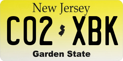 NJ license plate C02XBK