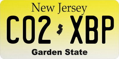 NJ license plate C02XBP