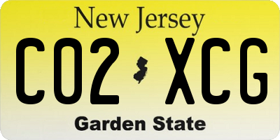 NJ license plate C02XCG