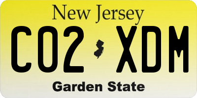 NJ license plate C02XDM