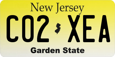 NJ license plate C02XEA