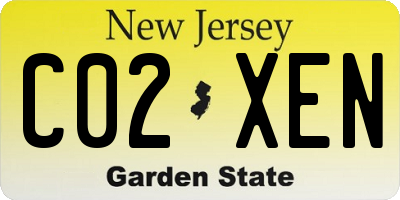 NJ license plate C02XEN