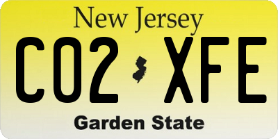 NJ license plate C02XFE