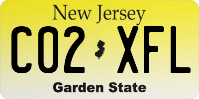 NJ license plate C02XFL