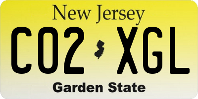 NJ license plate C02XGL
