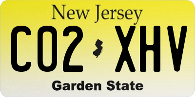 NJ license plate C02XHV