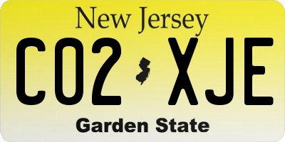 NJ license plate C02XJE