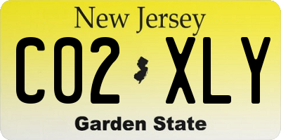 NJ license plate C02XLY