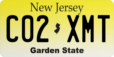 NJ license plate C02XMT