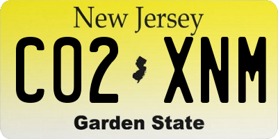 NJ license plate C02XNM