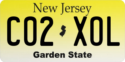NJ license plate C02XOL
