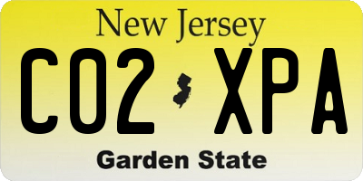 NJ license plate C02XPA