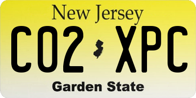 NJ license plate C02XPC