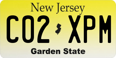 NJ license plate C02XPM