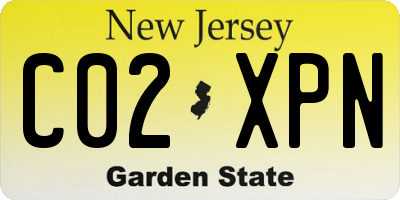 NJ license plate C02XPN