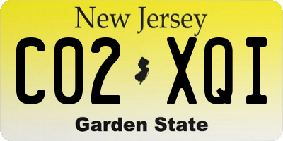NJ license plate C02XQI