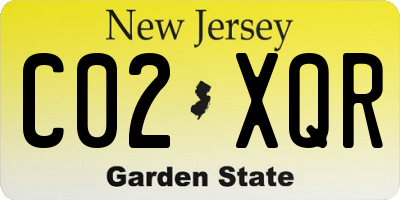NJ license plate C02XQR
