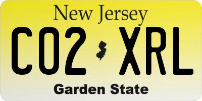 NJ license plate C02XRL