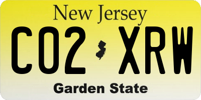 NJ license plate C02XRW