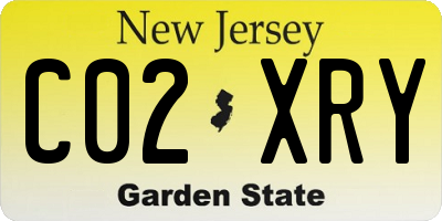 NJ license plate C02XRY
