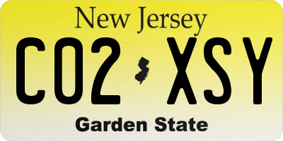 NJ license plate C02XSY