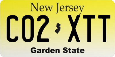 NJ license plate C02XTT