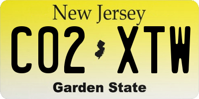 NJ license plate C02XTW