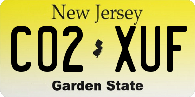 NJ license plate C02XUF