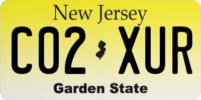 NJ license plate C02XUR