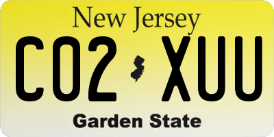 NJ license plate C02XUU