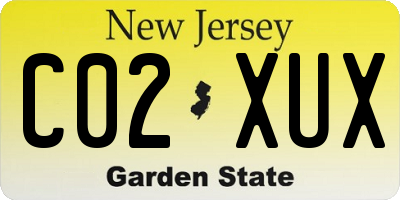 NJ license plate C02XUX