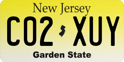 NJ license plate C02XUY