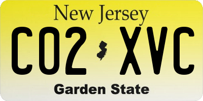 NJ license plate C02XVC