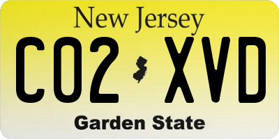 NJ license plate C02XVD